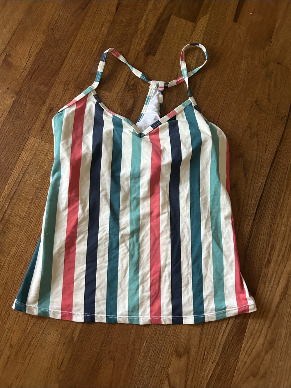 Carve Designs striped Swim tanking top M